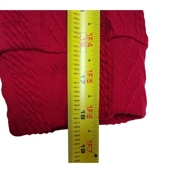 Alishebuy Women's Red Cardigan Sweater Long Sleeve Open Front Pockets, Size L. - Picture 7 of 7